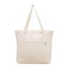 Buy cheap Printed Zipper Canvas Tote Bag With Pocket Custom Logo from wholesalers