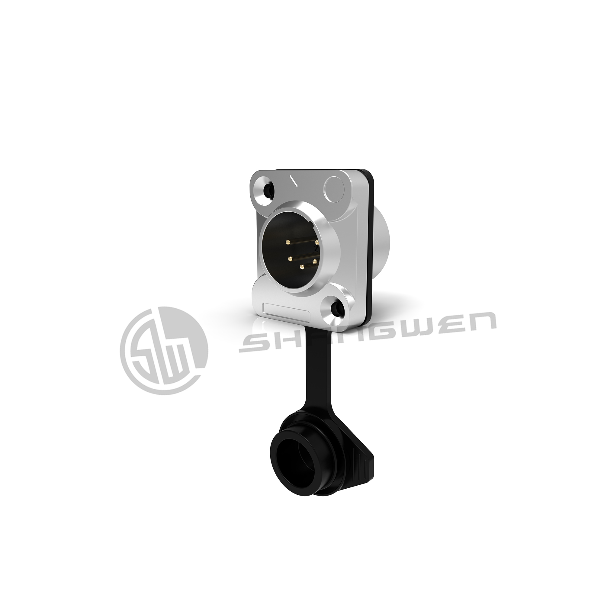 Audio XLR Connector Outdoor Waterproof 5 Pin Connector Male Socket