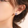 Buy cheap Christmas Jewelry Gift Fashion Small Deer Earrings Personality Blue White Rhinestone Luxury Ladies Earrings Jewelry from wholesalers