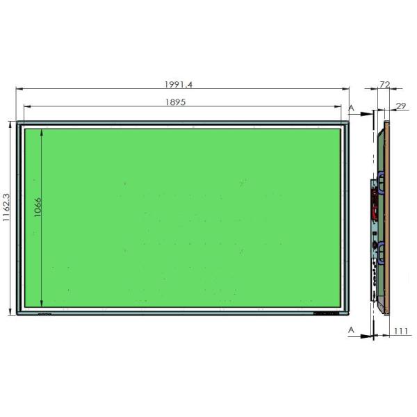86" inch LCD LED touch Monitor smart board interactive whiteboard touchscreen advertising signage support HDM1 DP VGA input