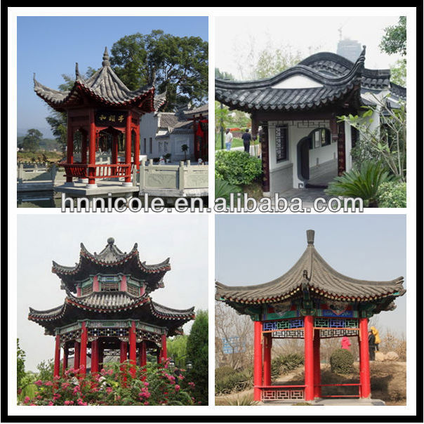 Traditional Chinese Temple Clay Roofing Tiles and Accessories 6% Water Absorption for Traditional Building Material Needs