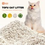 Customized Tofu Sand Litter 1.5mm-2.0mm Environmentally Friendly Clumping Cat