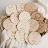 Buy cheap Newborn Baby Shower Gift customized laser-cut cartoon animal monthly wooden baby milestone from wholesalers