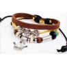 Buy cheap Hot European and American women's retro jewelry wax cord bracelet leather bracelet from wholesalers
