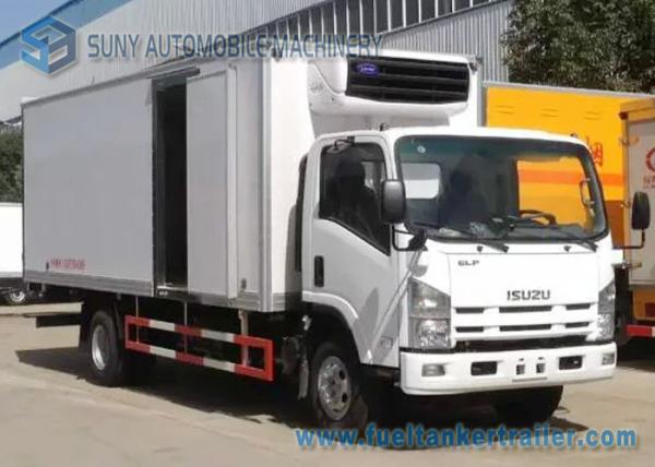 Buy cheap 139 kw / 190 hp ISUZU 700p refrigerated delivery truck Load 10 T fridge truck hire from wholesalers