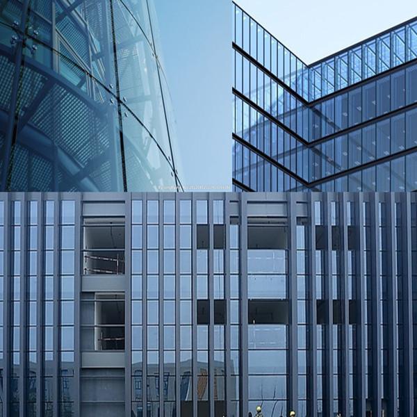 Buy cheap Office Building Curtain Wall Glass Types Transparent Hollow Glass Anti Ultraviolet Commercial Window Curtain Wall Sound Insulation from wholesalers