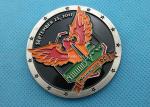 Diamond Cut Edge Military Coin , Personalized Hard Enamel Air Force Coins