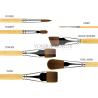 Buy cheap 7Pcs Golden Taklon Art Body Paint Brushes Watercolor Acrylic Oil Paint Brushes from wholesalers
