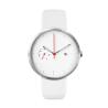 Buy cheap Red hand white face japan movt quartz watch stainless steel with white leather strap from wholesalers