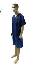 Buy cheap Non Toxic V Neck Disposable Patient Gowns Nonwoven Material With Tie Waist from wholesalers