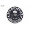 Buy cheap Polyester Background Material Motorcycle Leather Vest Patches Skull Shape from wholesalers