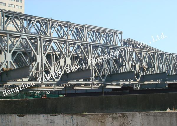 Buy cheap Galvanized Q235B Prefabricated Steel Bailey Bridge Multi Span Construction from wholesalers