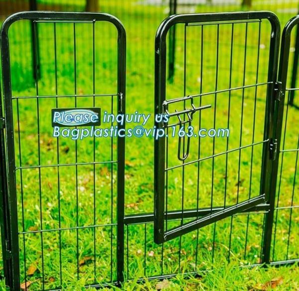 Buy cheap Aluminum simple easily assembled Big single-door large steel dog animal cage, Puppy Cage 8 Panel Metal Fence Run Garden from wholesalers