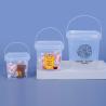 Buy cheap Printing Round 1 Liter Transparent Plastic Bucket for Chocolate Cookies Food Package from wholesalers