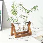 Wholesale Plant Terrarium with Wooden Stand Bulb Glass Vase Retro Tabletop for