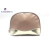 Buy cheap Semicircular Shape Leather Cosmetic Bag Black Oxford Cloth Lining Materials from wholesalers