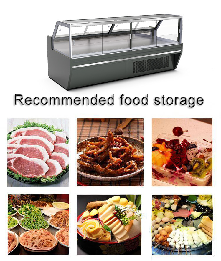 Cooked Meat 4 Foot Deli Case , 330L Seafood Display Fridge Insulating Glass