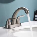 CUPC 4 Inch Centerset Bathroom Faucet Chrome Nickel Orb Finish
