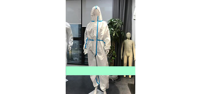 Anti Virus Hooded Disposable Protective Coveralls 0