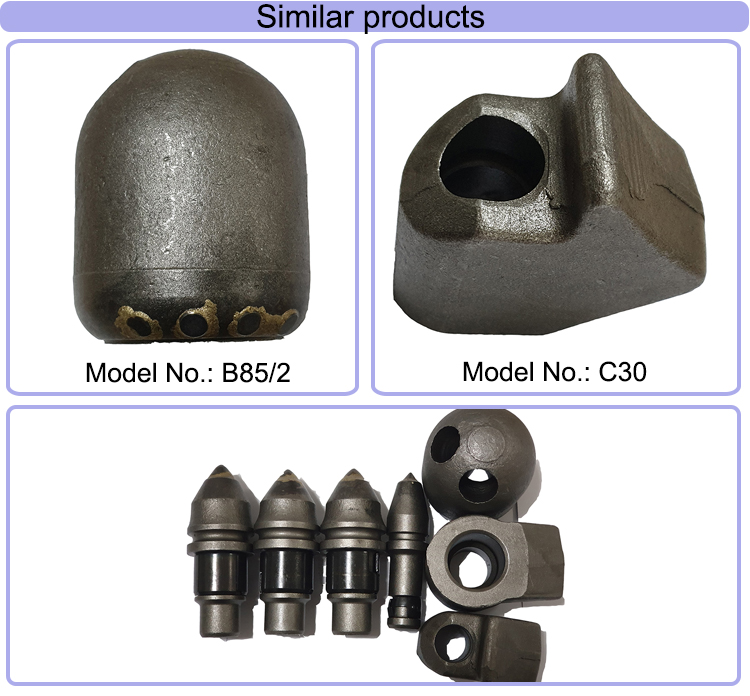 Piling Equipment Round Shank Chisel B47K22H B43 Bullet Teeth Holder