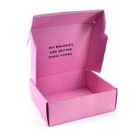Unique Corrugated Moving Boxes Custom Logo Cardboard Material Pink Color