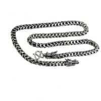 Buy cheap Mens Retro Vintage Dragon Sterling Silver Chain Necklace 24 inches (041558) product