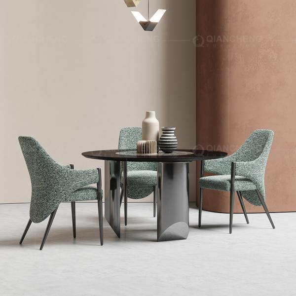 Buy cheap Dia 135x75cm Luxury Marble Dining Table High Temperature Resistance Furniture from wholesalers