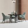 Buy cheap Dia 135x75cm Luxury Marble Dining Table High Temperature Resistance Furniture from wholesalers