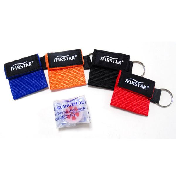 Buy cheap Cpr Breathing Barrier Keychain Device With Face Shield And Gloves Mouthpiece 5x5cm from wholesalers