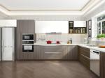 Melamine MDF Ready Made Cupboards Gray Kitchen Cabinets Wall Mounted