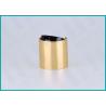 Buy cheap Glossy Gold Disc Top Cap , 28/410 Bottle Caps And Closures For Body Creams from wholesalers