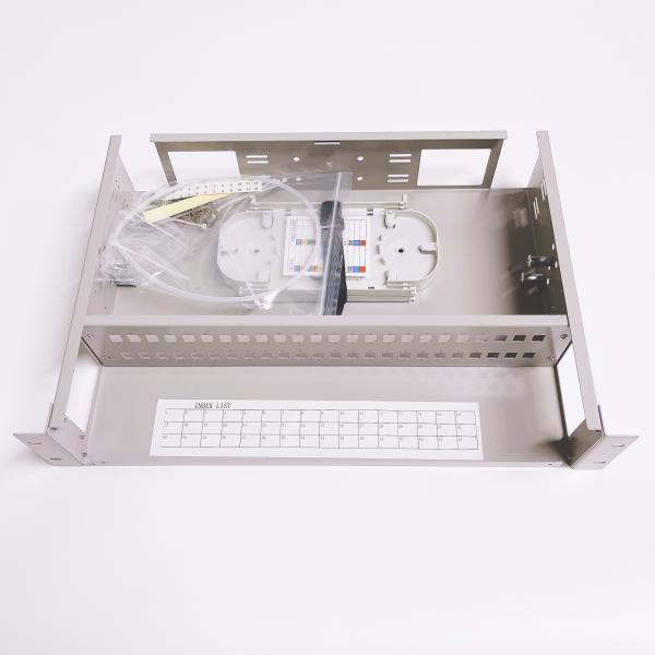 Buy cheap FTTH Fiber Patch Panel Box 19inch 2U 48 Ports SC Simplex LC Duplex from wholesalers