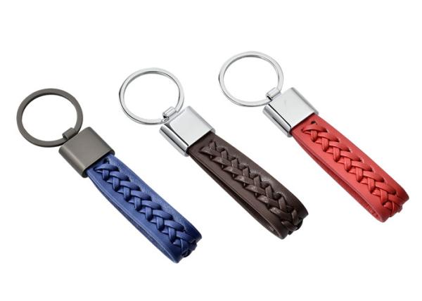 Buy cheap Zinc Alloy PU Leather Key Chains Woven Lanyard Braided Rope Keychain from wholesalers