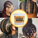 Organic Natural Hair Gel for Braids Gel Edge Control Strong Hold Vegan Herbal