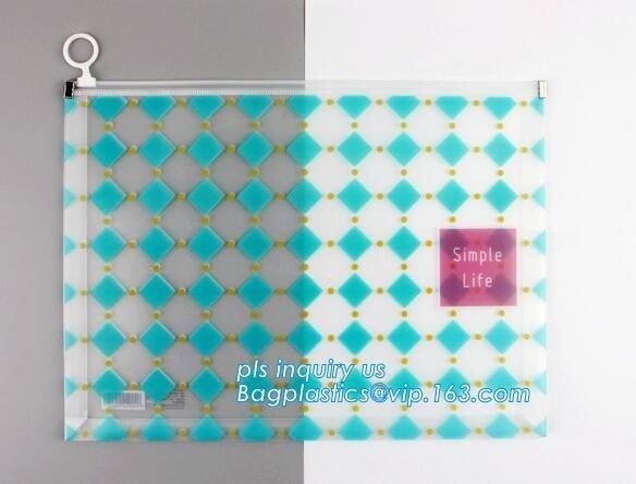 Buy cheap Promotional stationery set PVC bag pencil set, zipper office stationery pouch with rope slider, Office stationery waterp from wholesalers