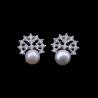 Buy cheap Natural Freshwater Pearl 925 Silver Drop Earrings Star Shaped Fashion from wholesalers