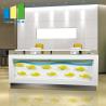 Buy cheap Wooden Office Reception Desk / Comfortable Mesh Office Chair Curved Round Painting Glass from wholesalers