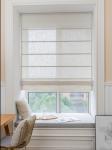 Europe Japan new China style white Plain linen curtain Roman blind for bedroom