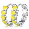 Buy cheap Threaded CZ 0.85 Gram 0.15mm Sterling Silver Heart Earrings Heart Studs from wholesalers