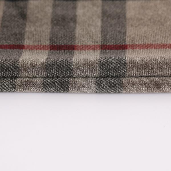 Buy cheap Coffee Color Plaid Patterned Velvet Fabric 240gsm For Pillowslip Curtain Pants from wholesalers