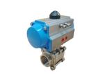 Buy cheap Pneumatic Actuated DN50 DN65 DN80 Threaded Ball Valve from wholesalers