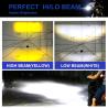 Buy cheap Motorcycle LED Headlight H4 HS1 H6 Ba20D Dual Color White Yellow True High Low Beam AC DC from wholesalers