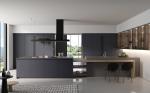 Buy cheap Tailored Black Classic Wood Kitchen Cabinets Customized With Display Cabinet from wholesalers