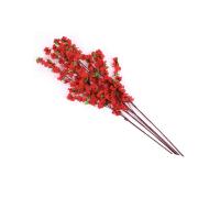 Buy cheap Single Bunch 6 Forks Red Peach Blossom Artificial Flowers product