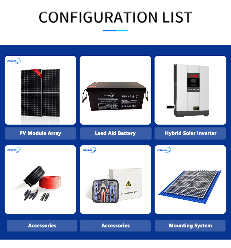 Energy Storage Solar Panel Power System 3KW Hybrid Solar Inverter