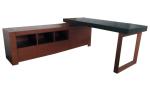 L shape wooden desk&dresser unit/console / credenza for hotel bedroom furniture