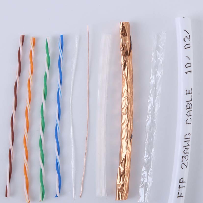 PVC PE Double Sheath Utp Category 6 Cable For Network FTP CCA Conductor
