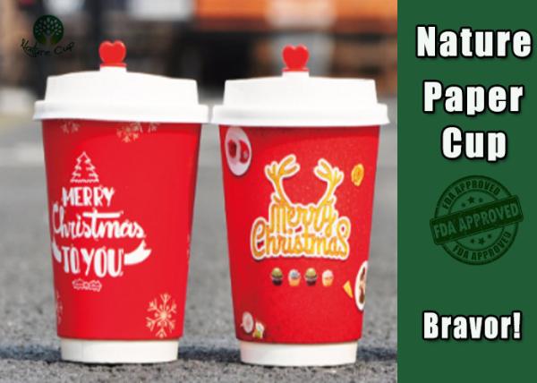 Buy cheap Flexo Printing Insulated Paper Cups Disposable Food Grade With Plastic Lid from wholesalers
