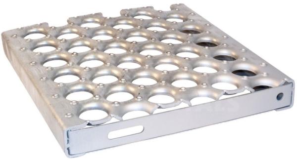 Buy cheap Slip Resistant Punching Plate Grating , Aluminum Perforated Metal Walkway Grip from wholesalers