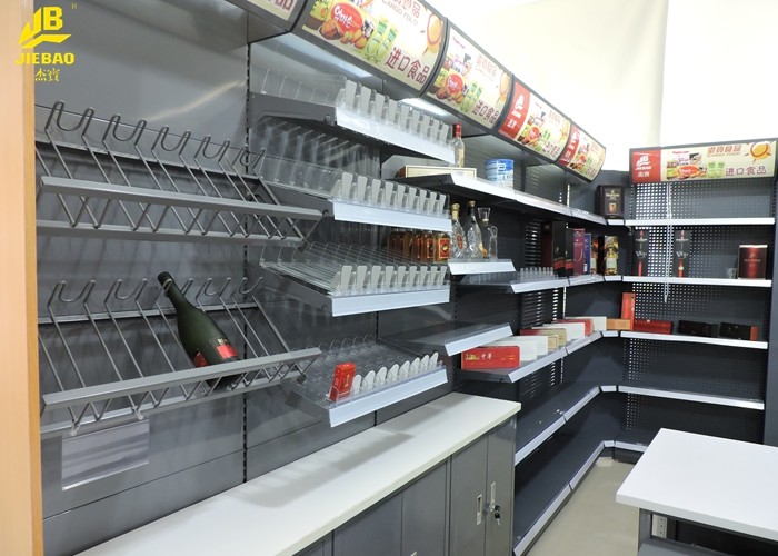 Steel Cigarette Display Convenience Store Shelving Powder Coated Surface
